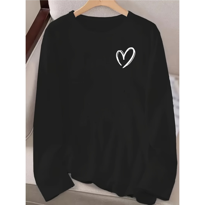 Blouse Off Shoulder - [T-shirt] Oversized T-shirt met lange mouwen