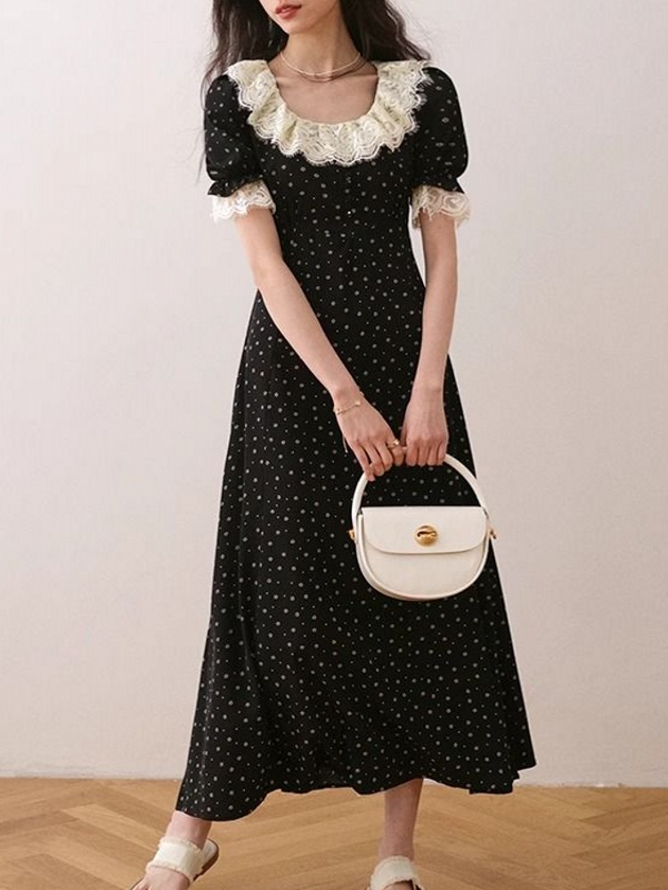 Elegante kanten bloemenjurk me - Midi Skirt Floral recensie en prijs