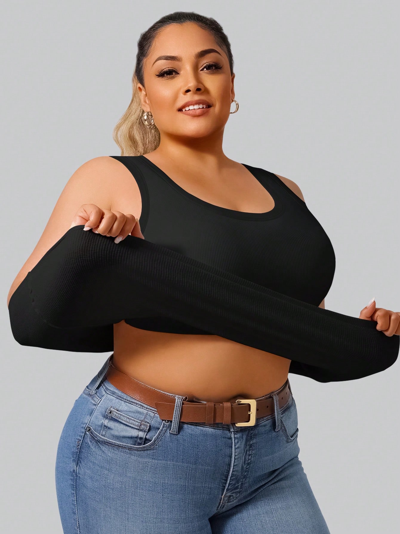 Plus size dames crop tanktop m - Crop Top Crochet recensie en prijs