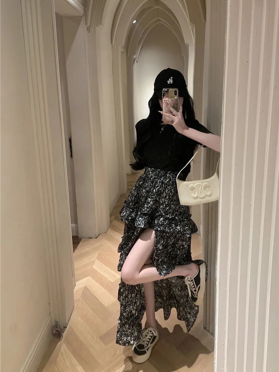 Bloemenprint Halflange Rok Dam - Midi Skirt Floral recensie en prijs